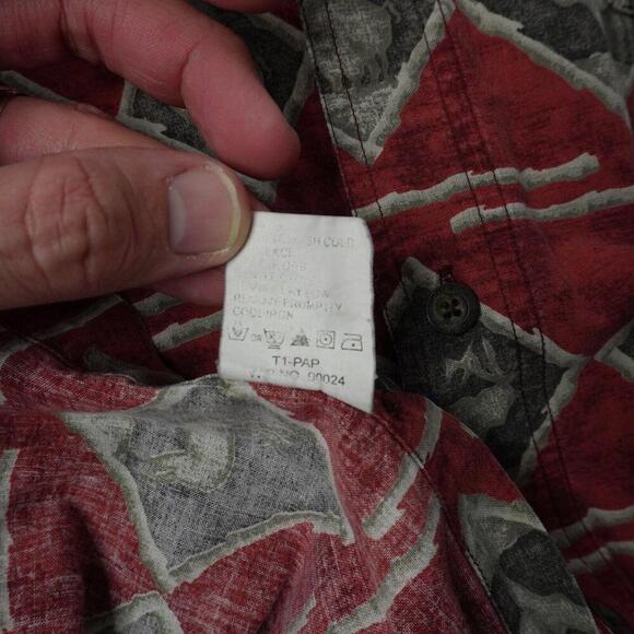 VTG Woolrich Red Buffalo Moose Deer Elk Button Up Shirt Cabin Hunting M Dad Gift - Picture 6 of 7